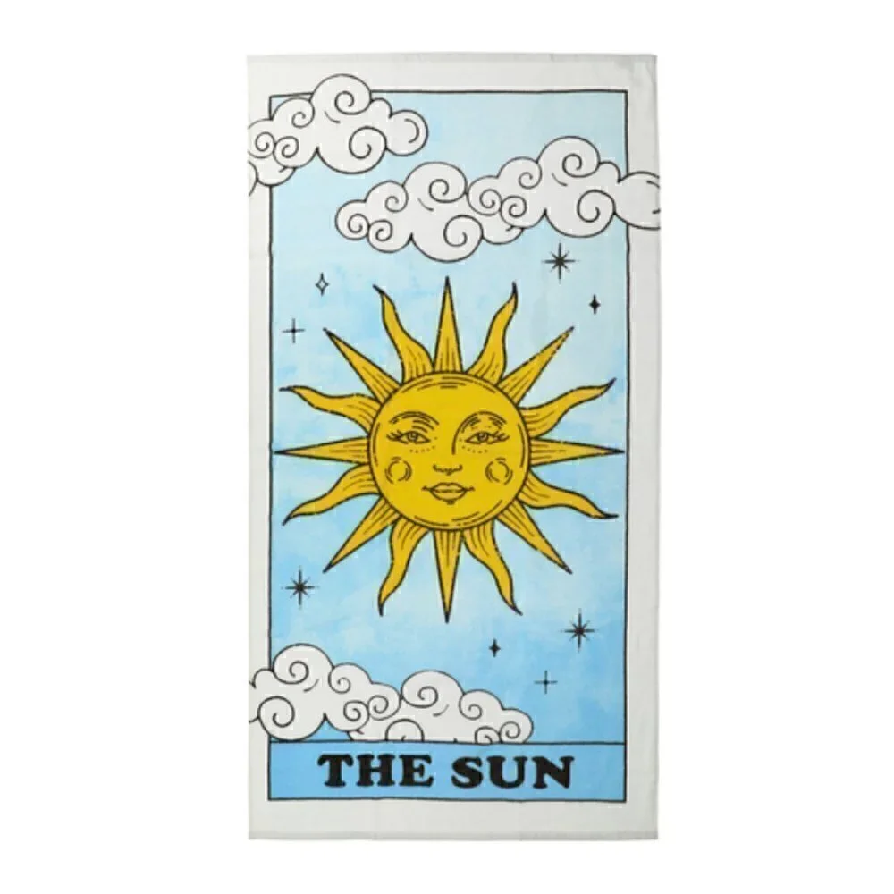 Beach Towel 'The Sun' Tarot Card 30in x 60in NWT Astrology Vacation Pool Swim